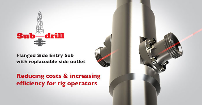 Flanged side entry sub