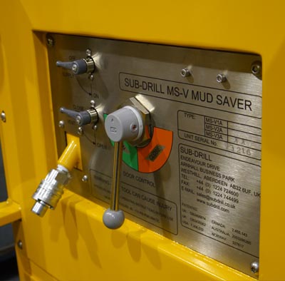 control panel of mud bucket