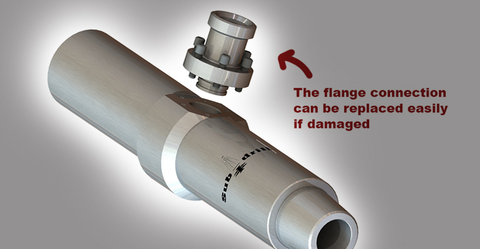 flanged side entry sub